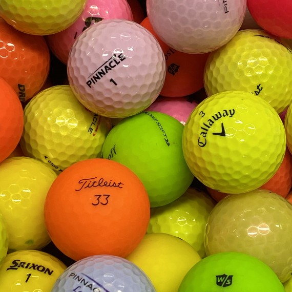 Fargede brukte golfballer A/B