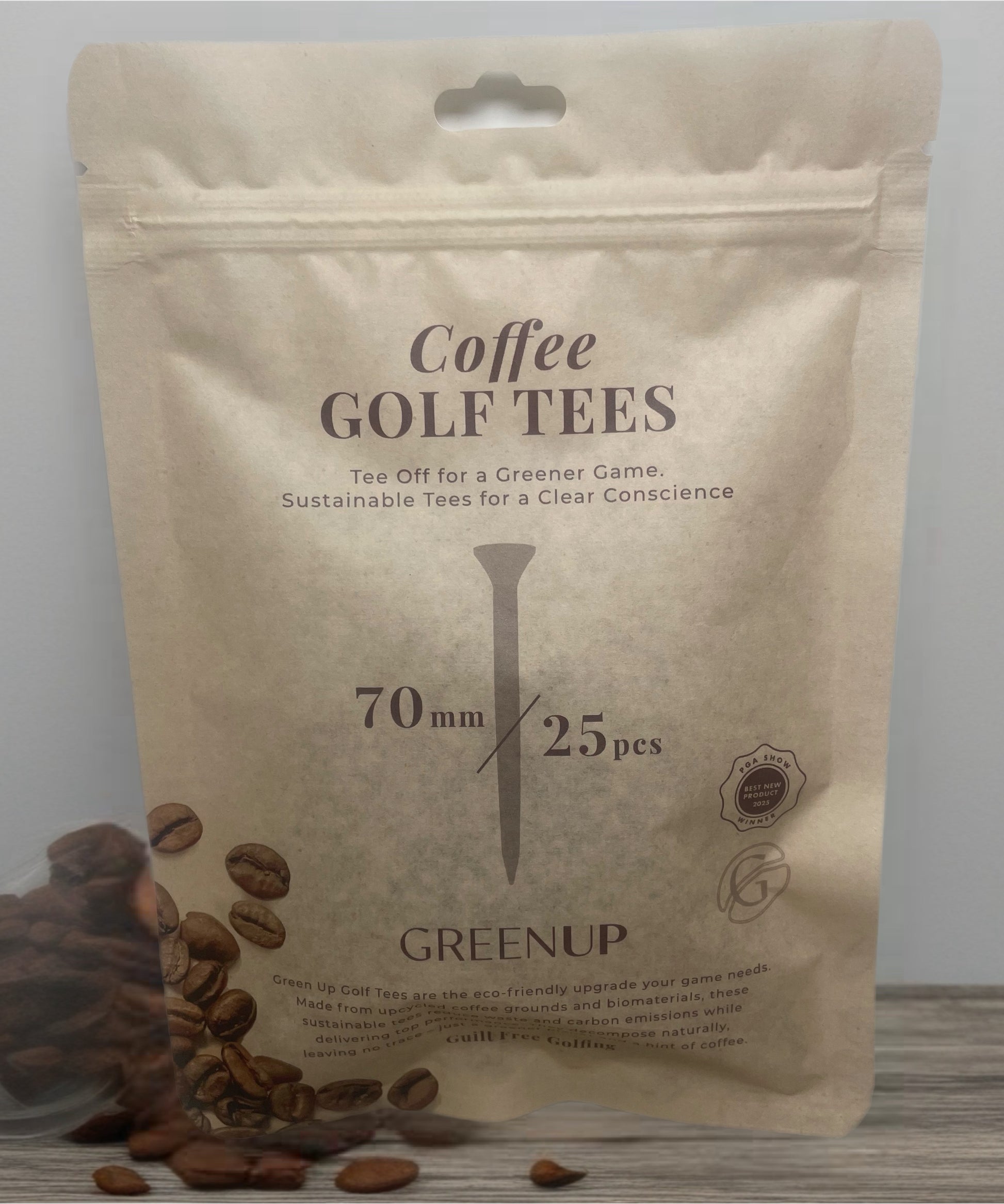 GreenUp golftees, nedbrytbart golftilbehor