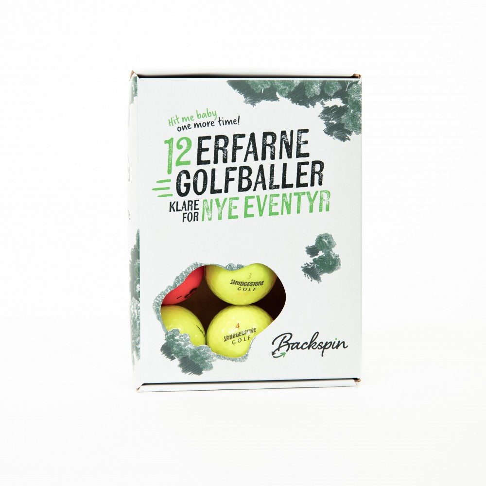 Fargede brukte golfballer A/B