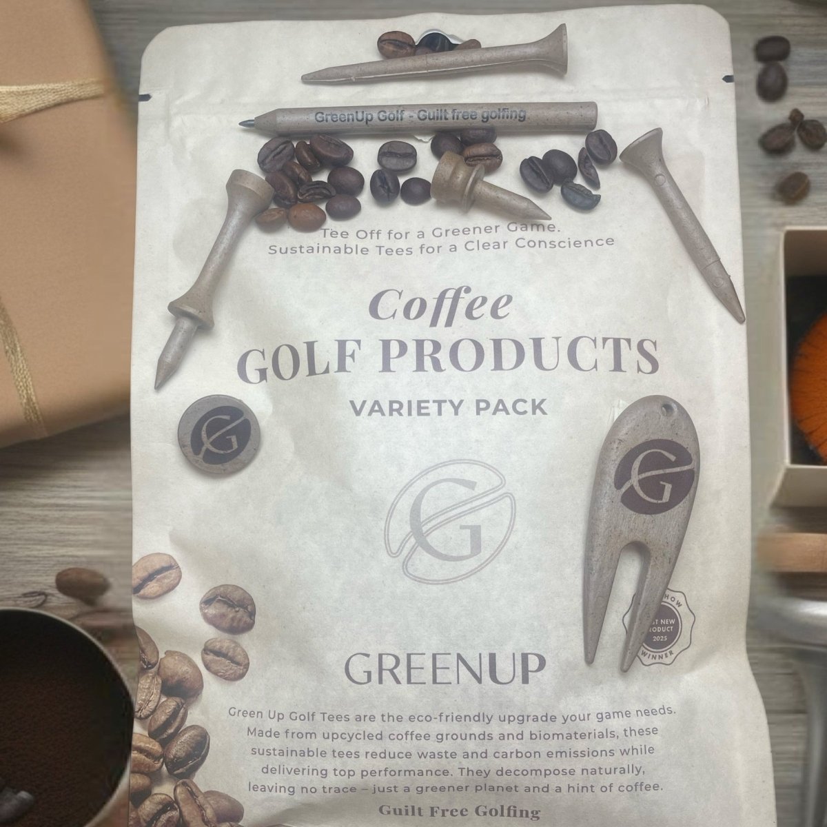 GreenUp Variety Pack miljovennlige golftees og tilbehor